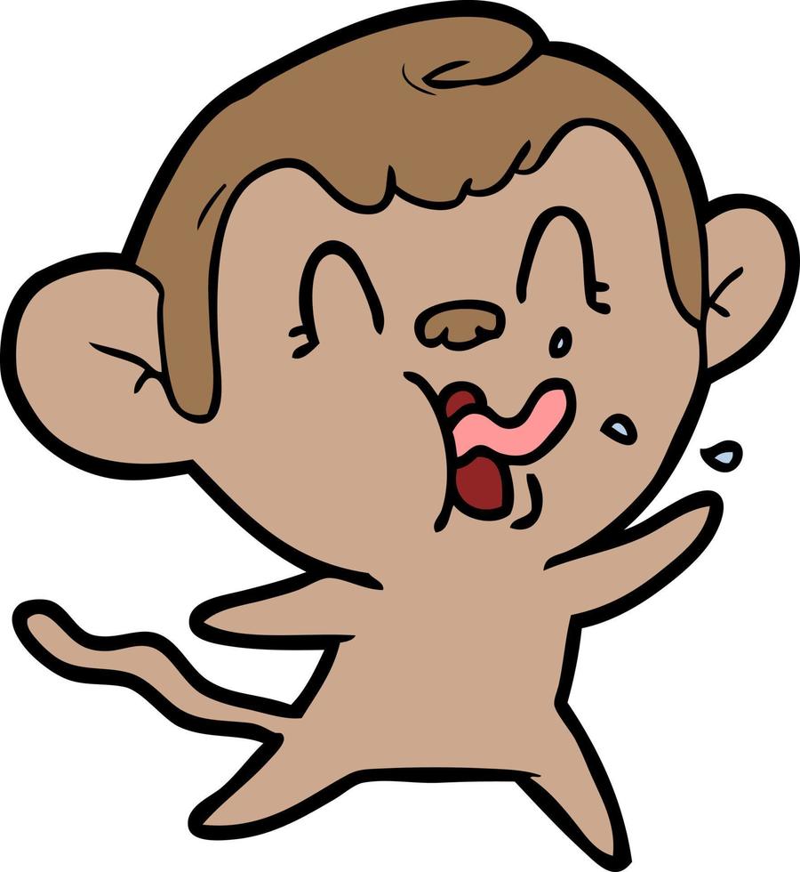 Vector monkey character in cartoon style