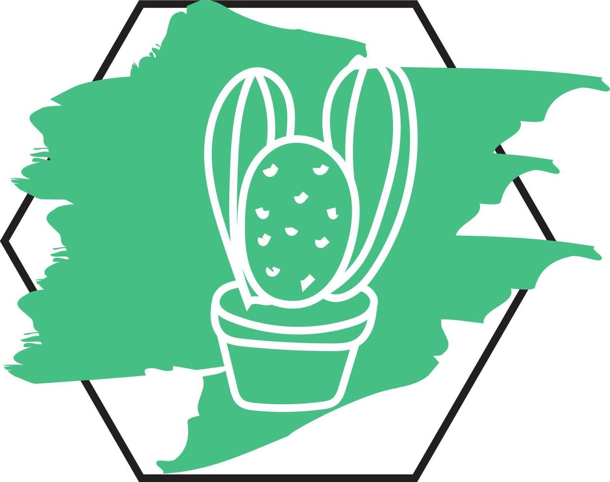 San Pedro cactus, icon illustration, vector on white background