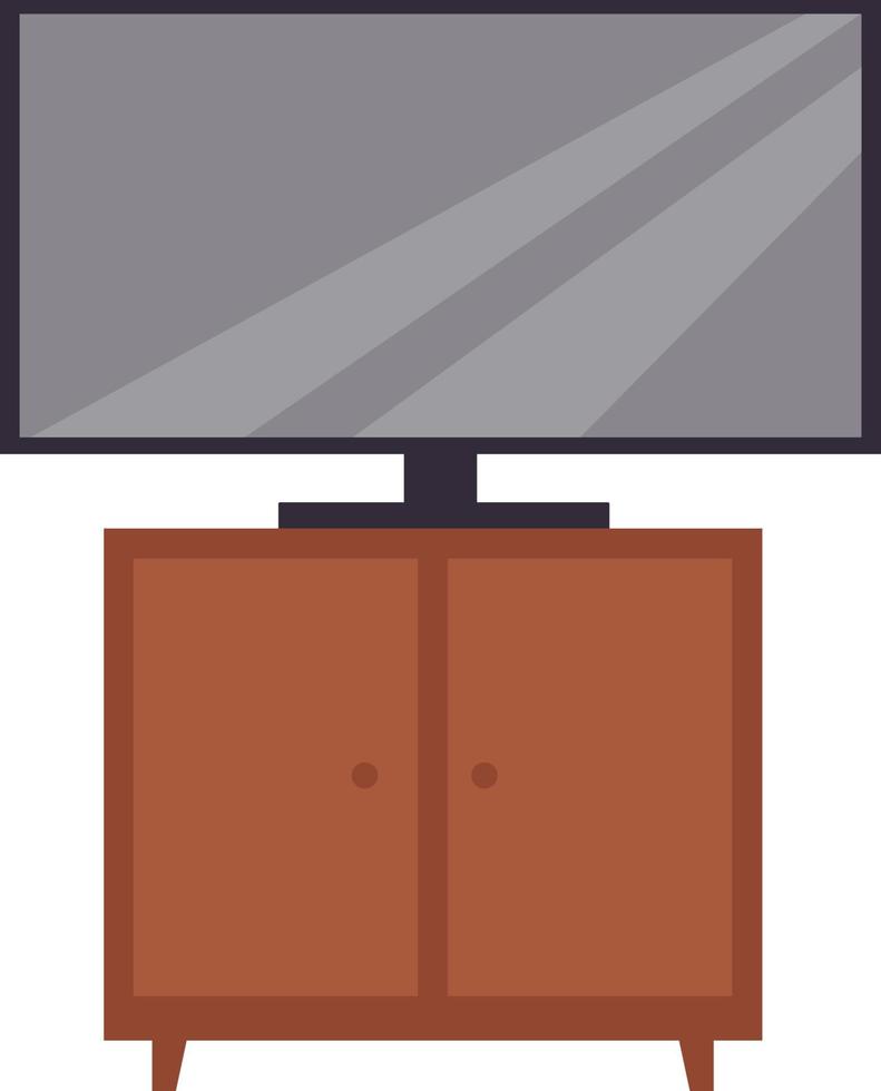 Plasma TV, illustration, vector on white background.