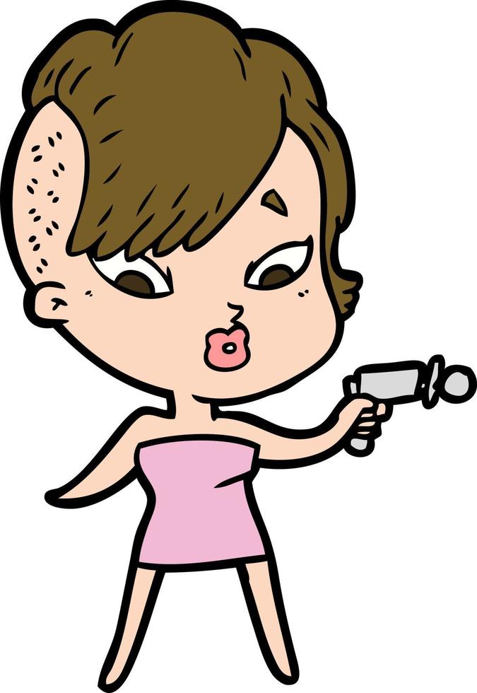 Vector woman character in cartoon style