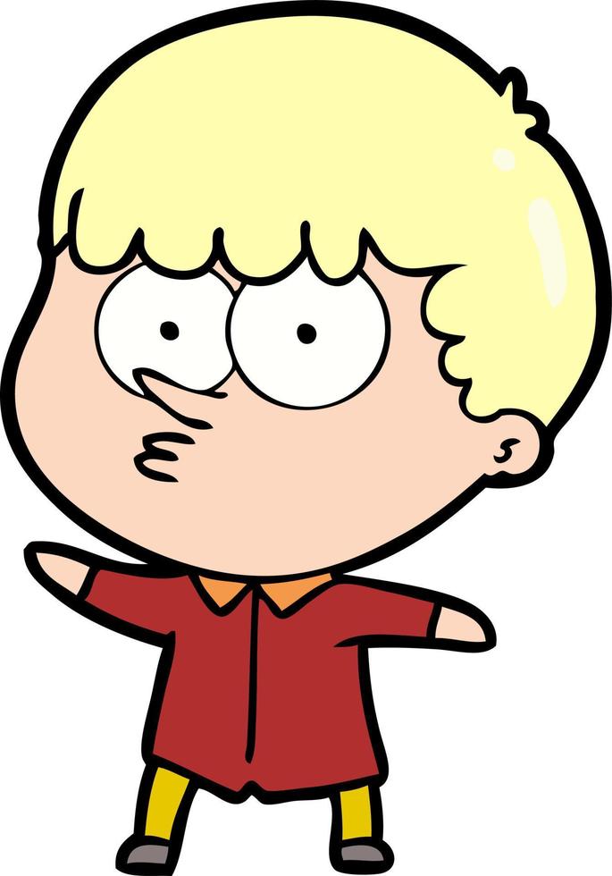 Vector boy character in cartoon style