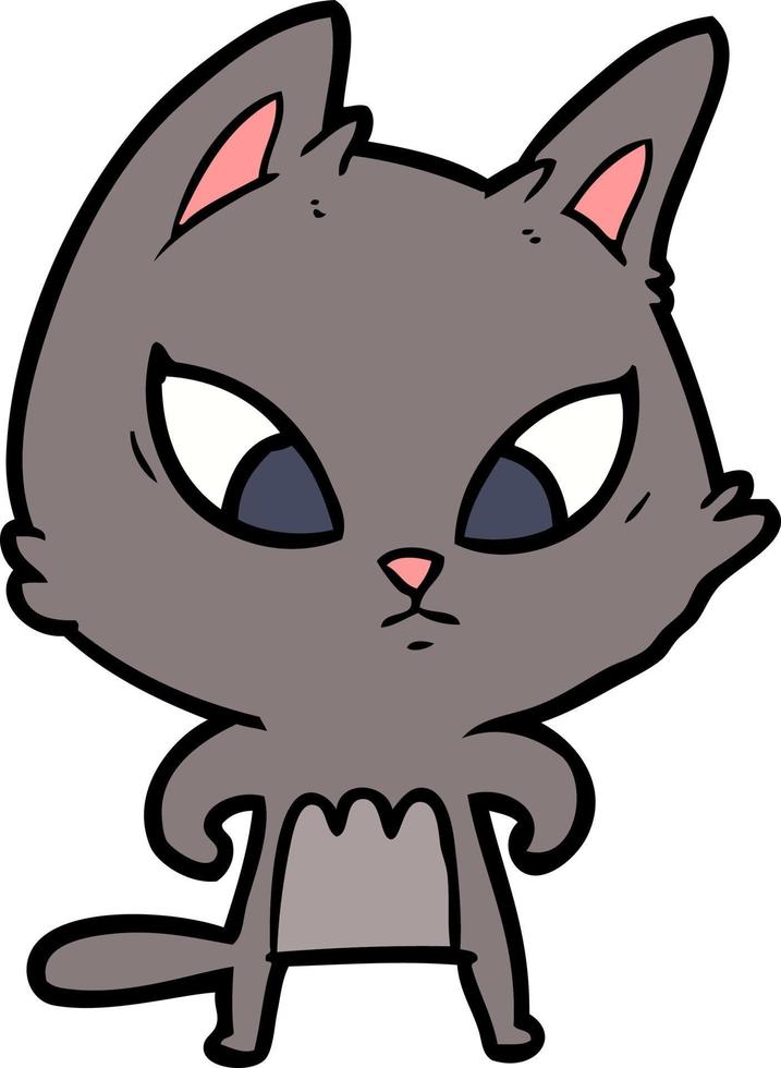 Vector cat character in cartoon style