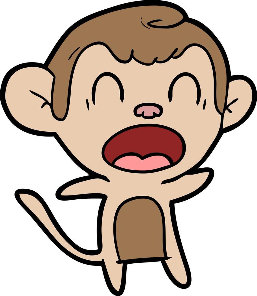 Vector monkey character in cartoon style
