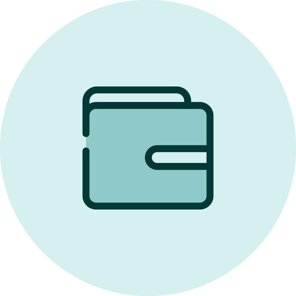 Wallet icon, illustration, vector on a white background.