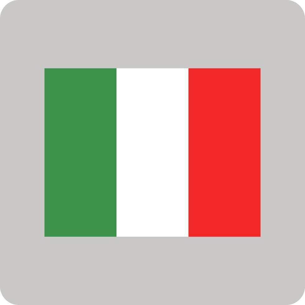 Italian flag, illustration, vector, on a white background. vector
