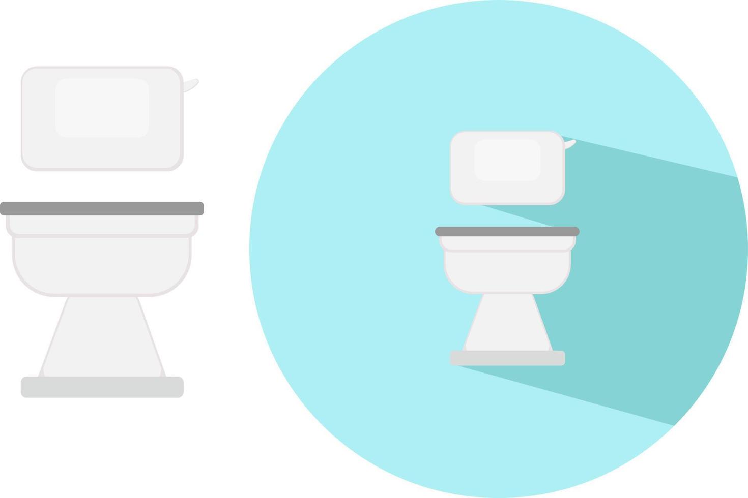 White toilet bowl ,illustration, vector on white background.