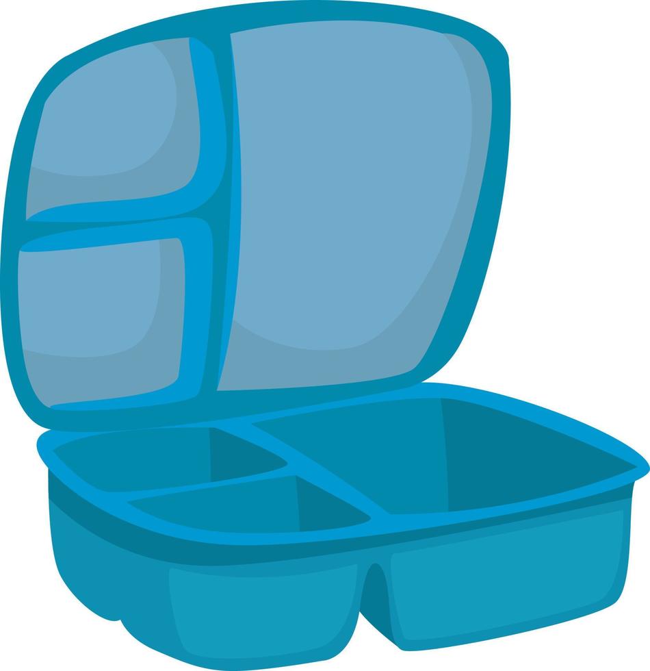 Lunch box, illustration, vector on white background