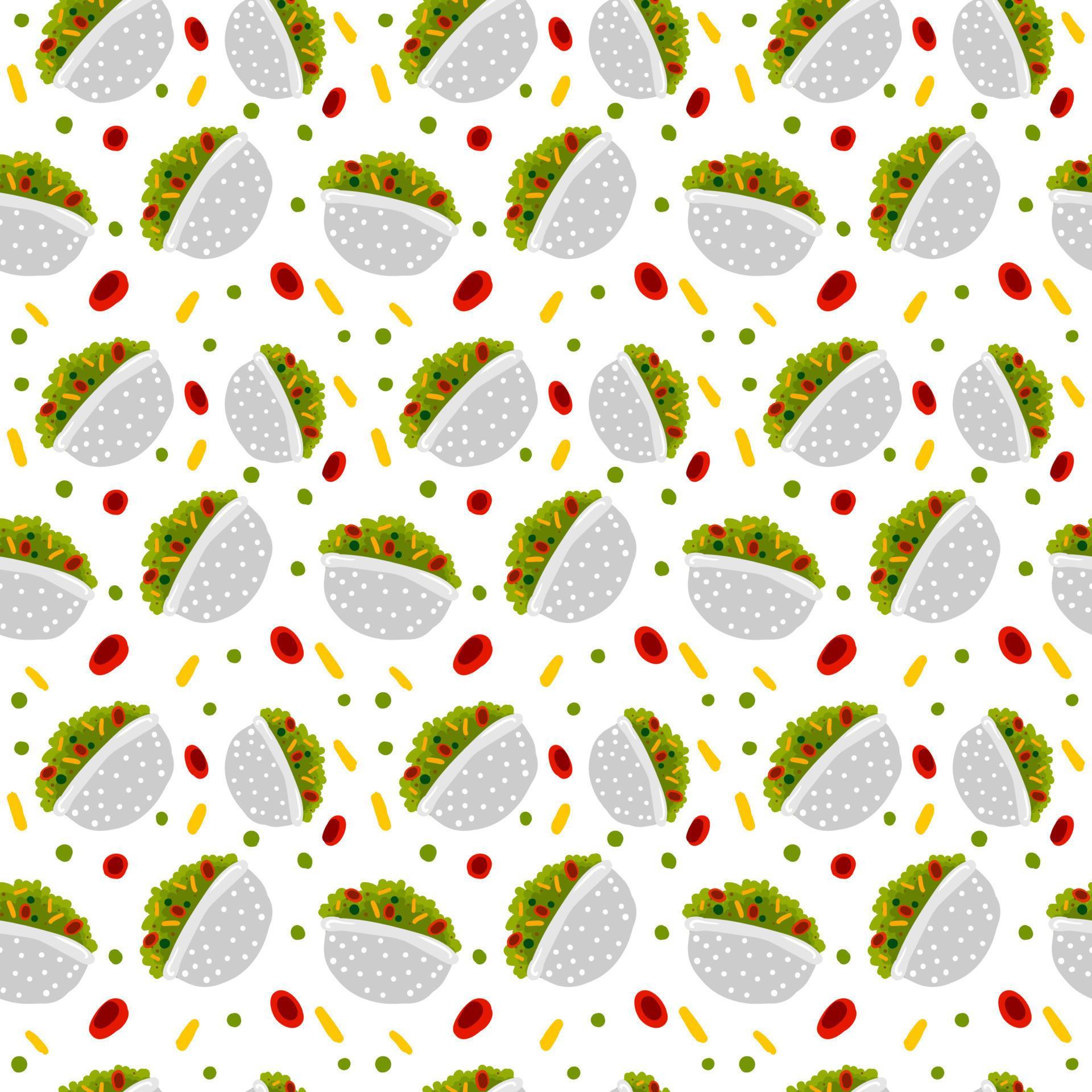 Salad in bowl wallpaper, illustration, vector on white background
