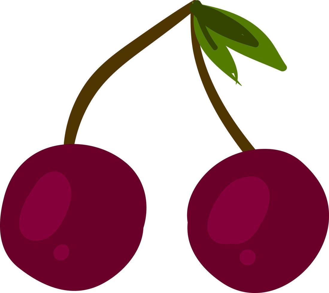 Cherry flat, illustration, vector on white background.