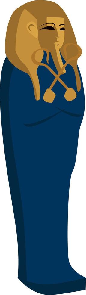 Sarcophagus of Tutankhamun, illustration, vector on white background