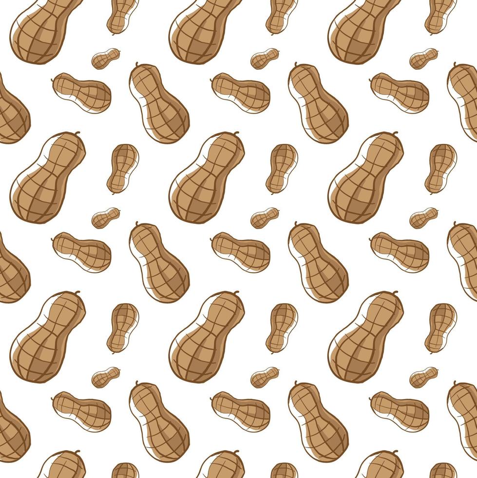 patrón de cacahuetes, ilustración, vector sobre fondo blanco.