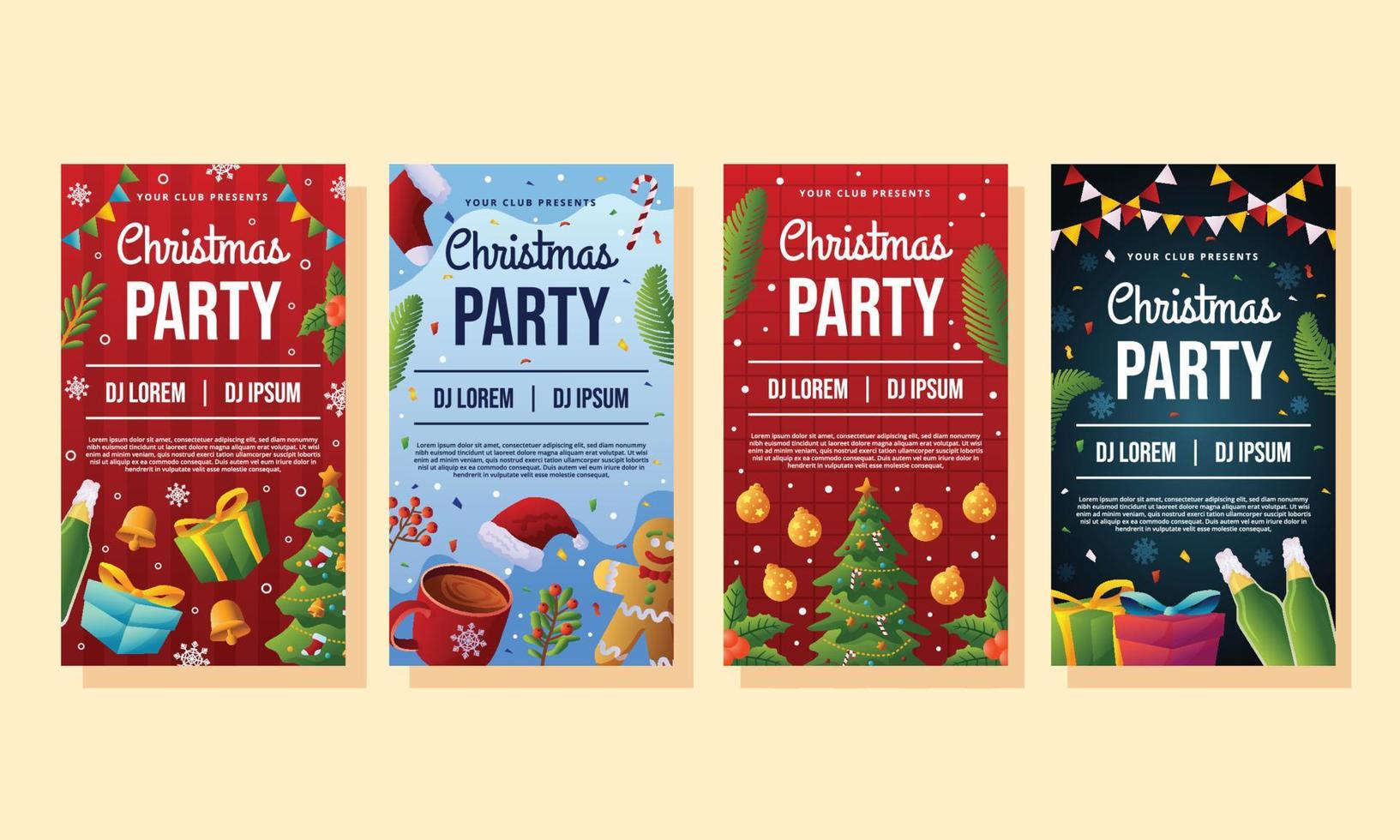 Christmas Party Social Media vector