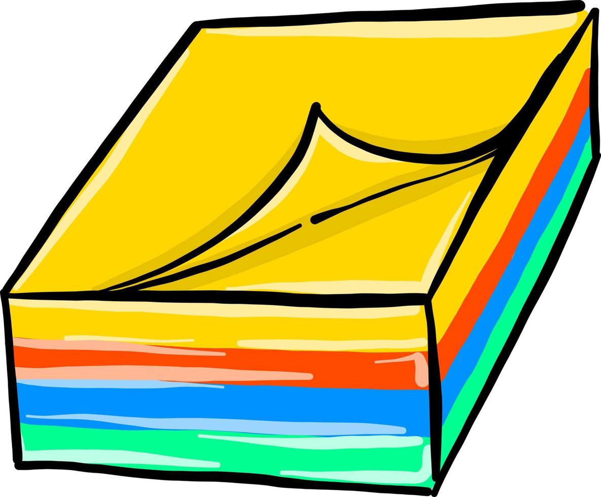 Sticky notes, illustration, vector on white background