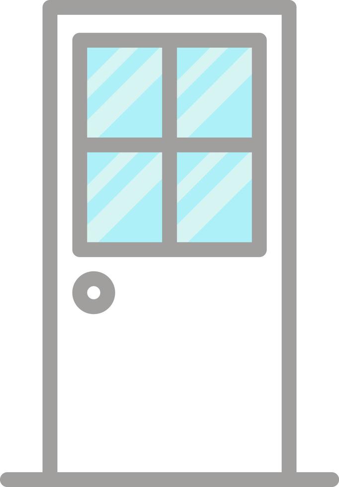 Simple white door, illustration, vector, on a white background. vector