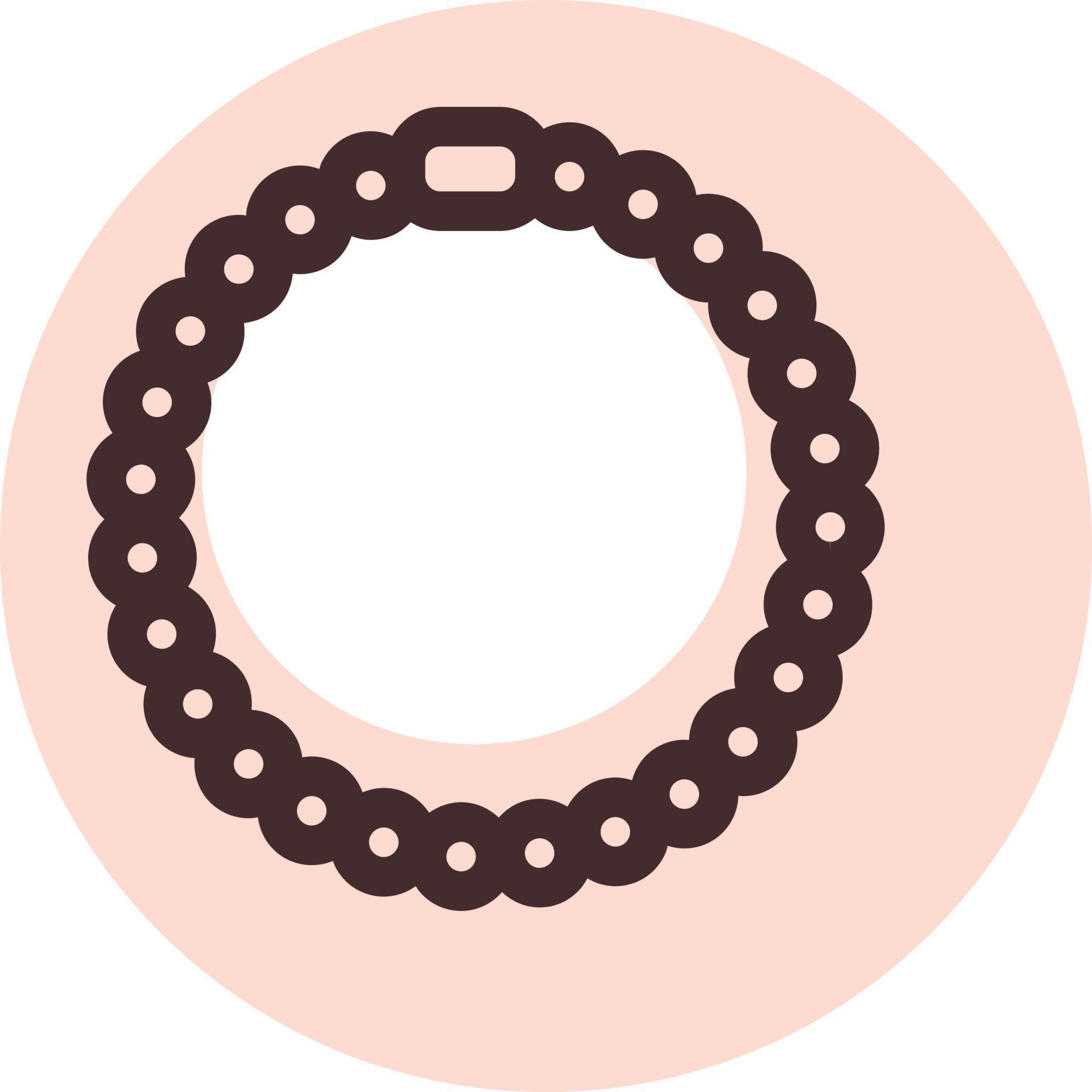 Pearl bracelet, illustration, vector on a white background. 13692120