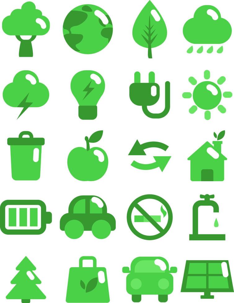 Ecology life, illustration, vector on a white background.