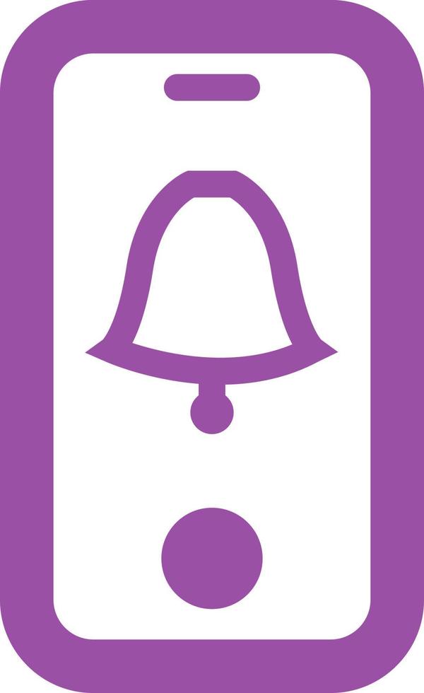 Phone alarm, icon illustration, vector on white background