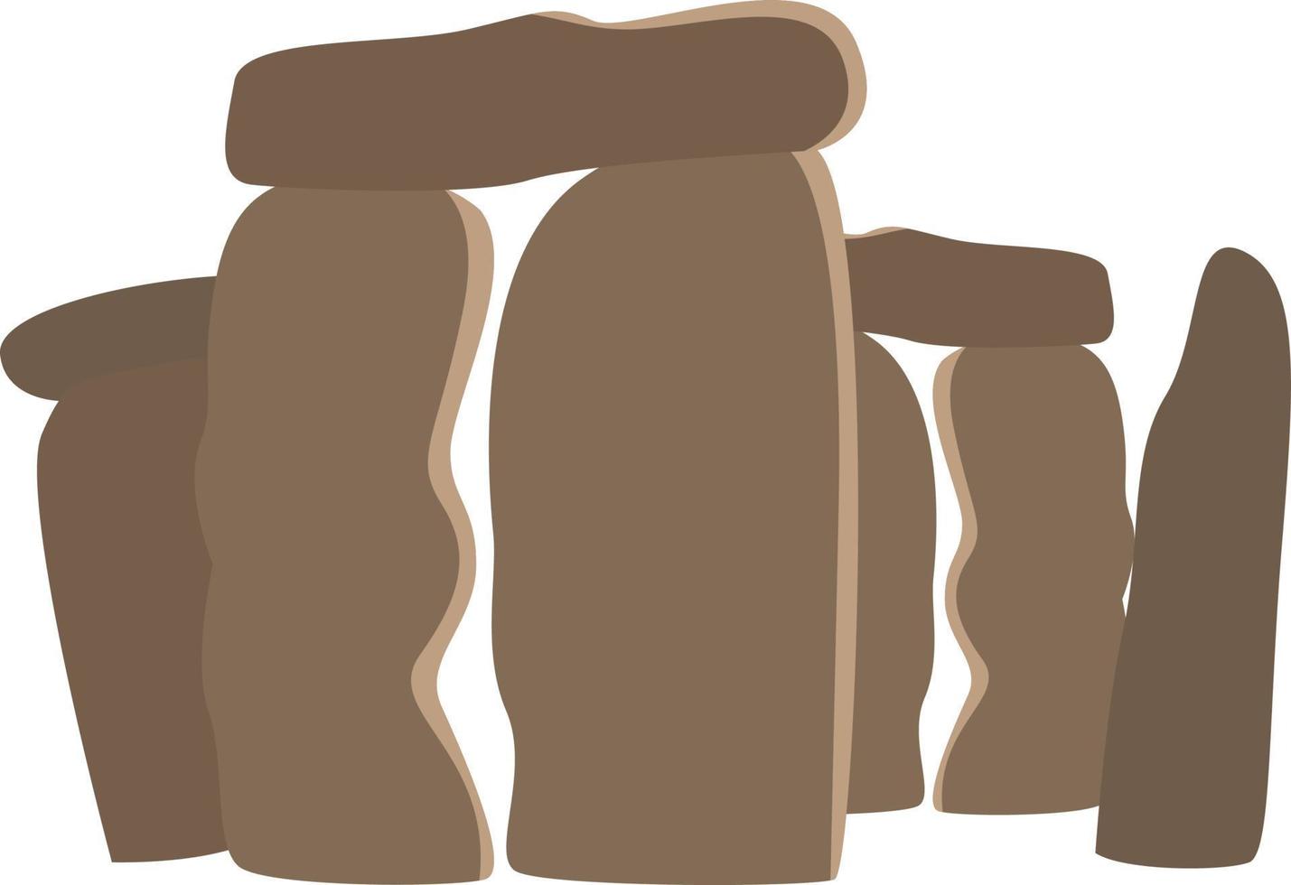 Stonehenge, illustration, vector on white background.