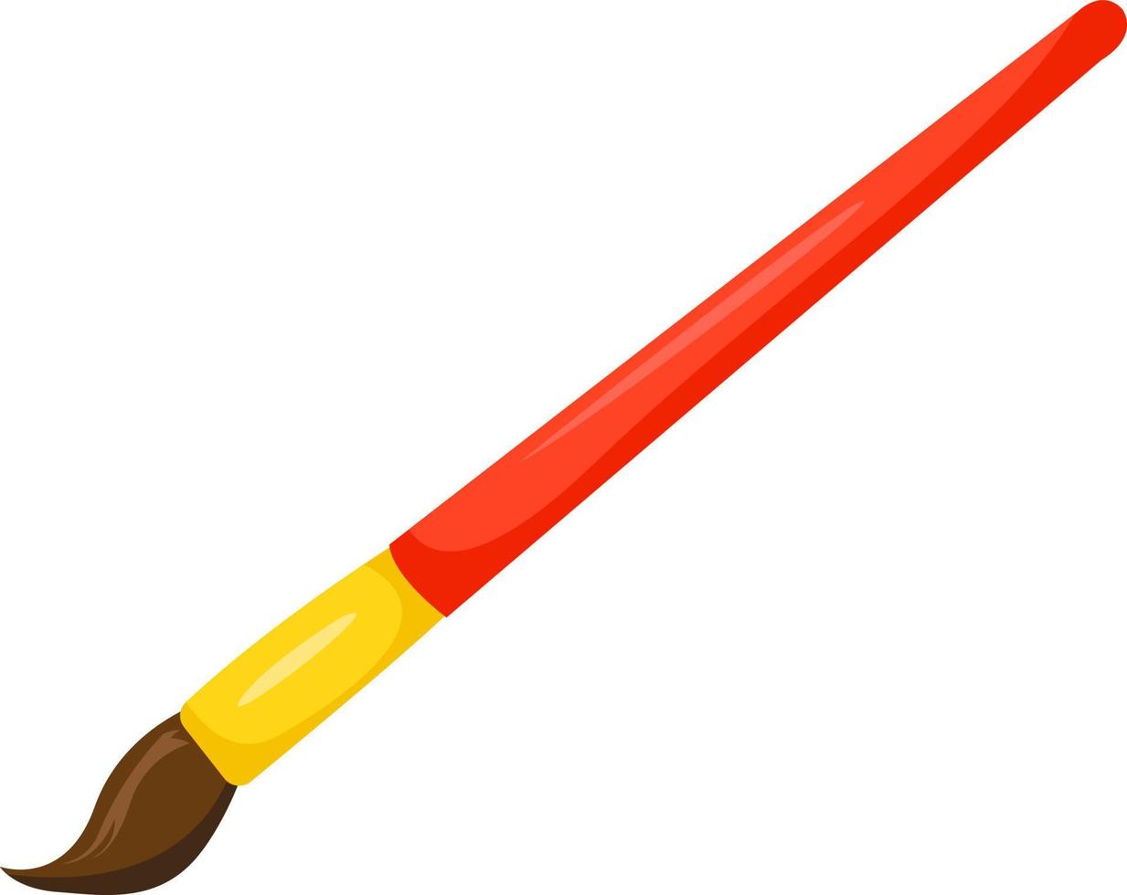 Small paintbrush, illustration, vector on white background