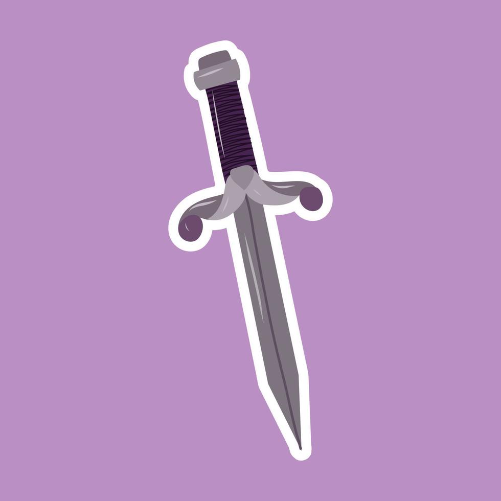 Metal Dagger.Witchcraft Magic Design Element vector