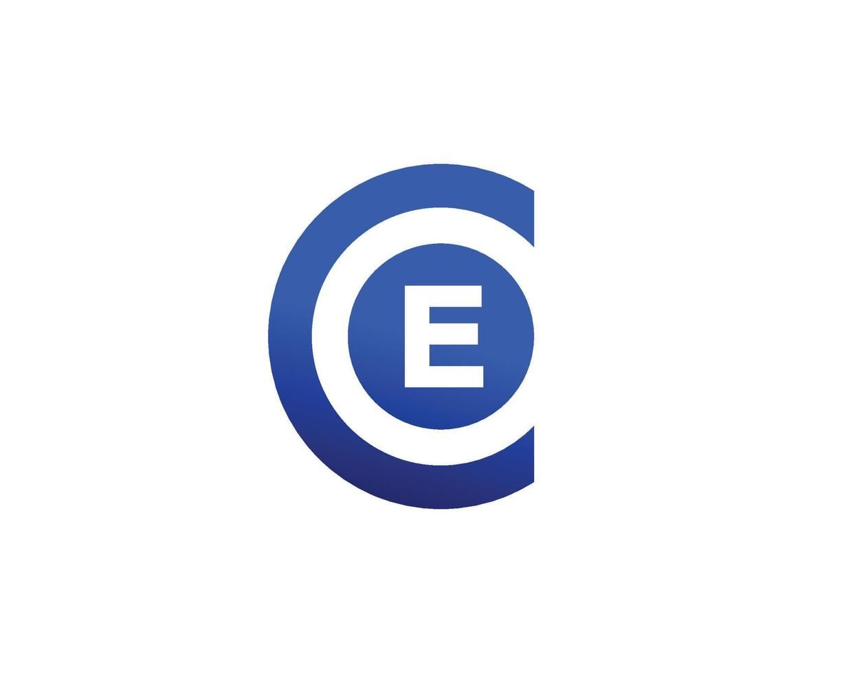 plantilla de vector de diseño de logotipo ce ec