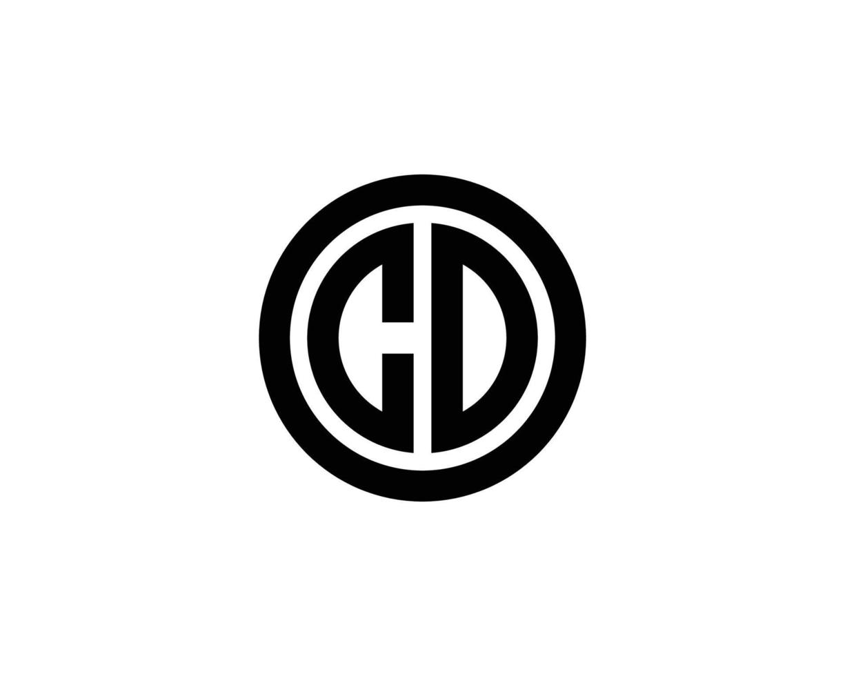 CD DC logo design vector template