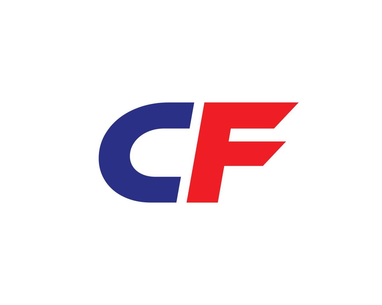 plantilla de vector de diseño de logotipo cf fc