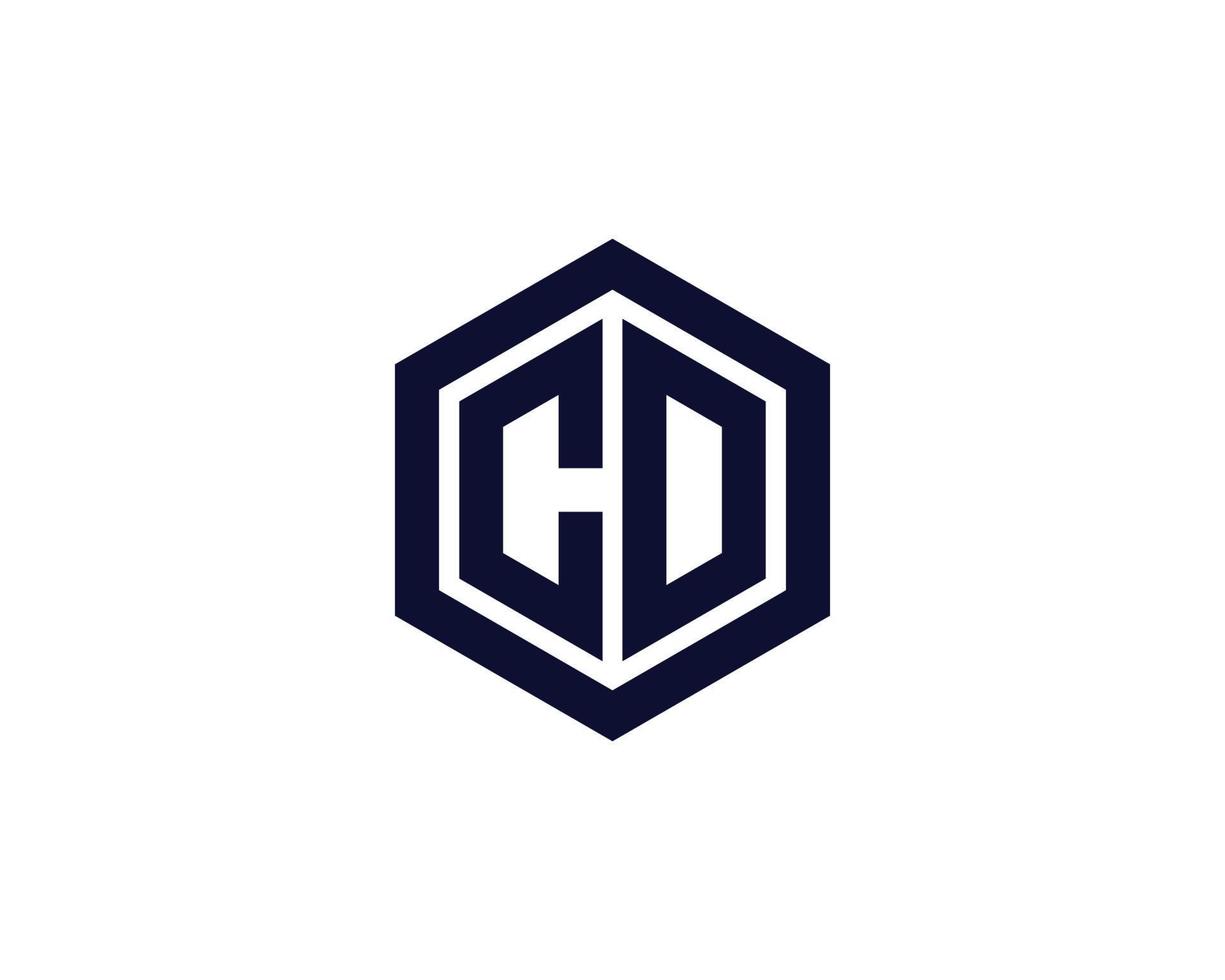 CD DC logo design vector template