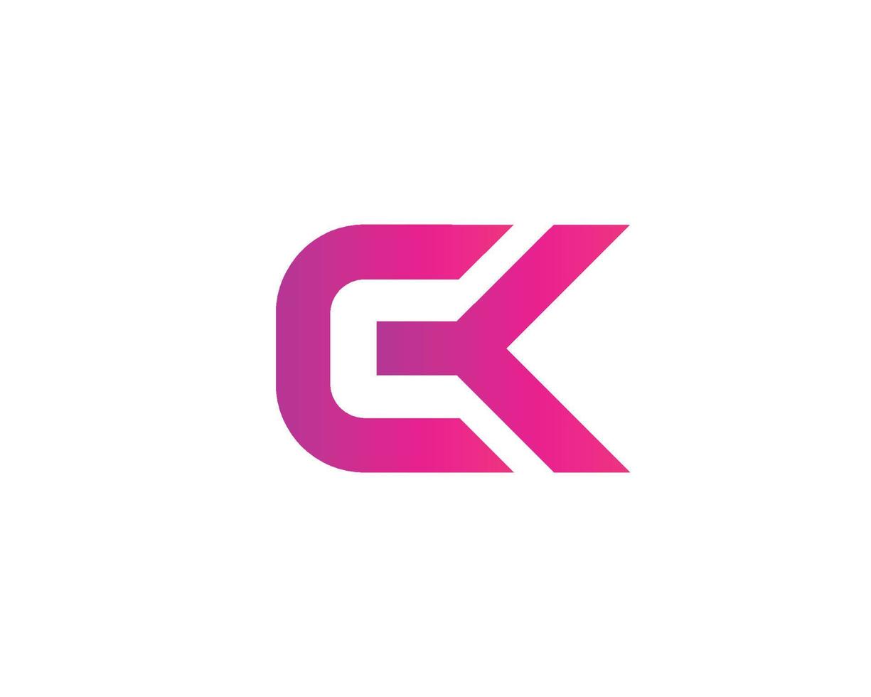 plantilla de vector de diseño de logotipo ck kc