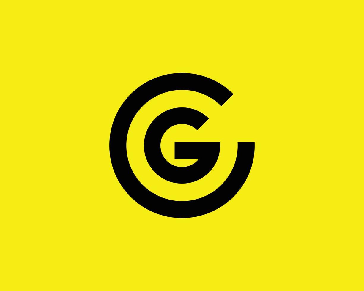 plantilla de vector de diseño de logotipo cg gc