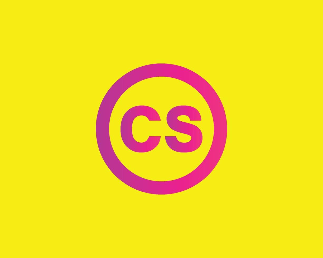 CS SC Logo design vector template