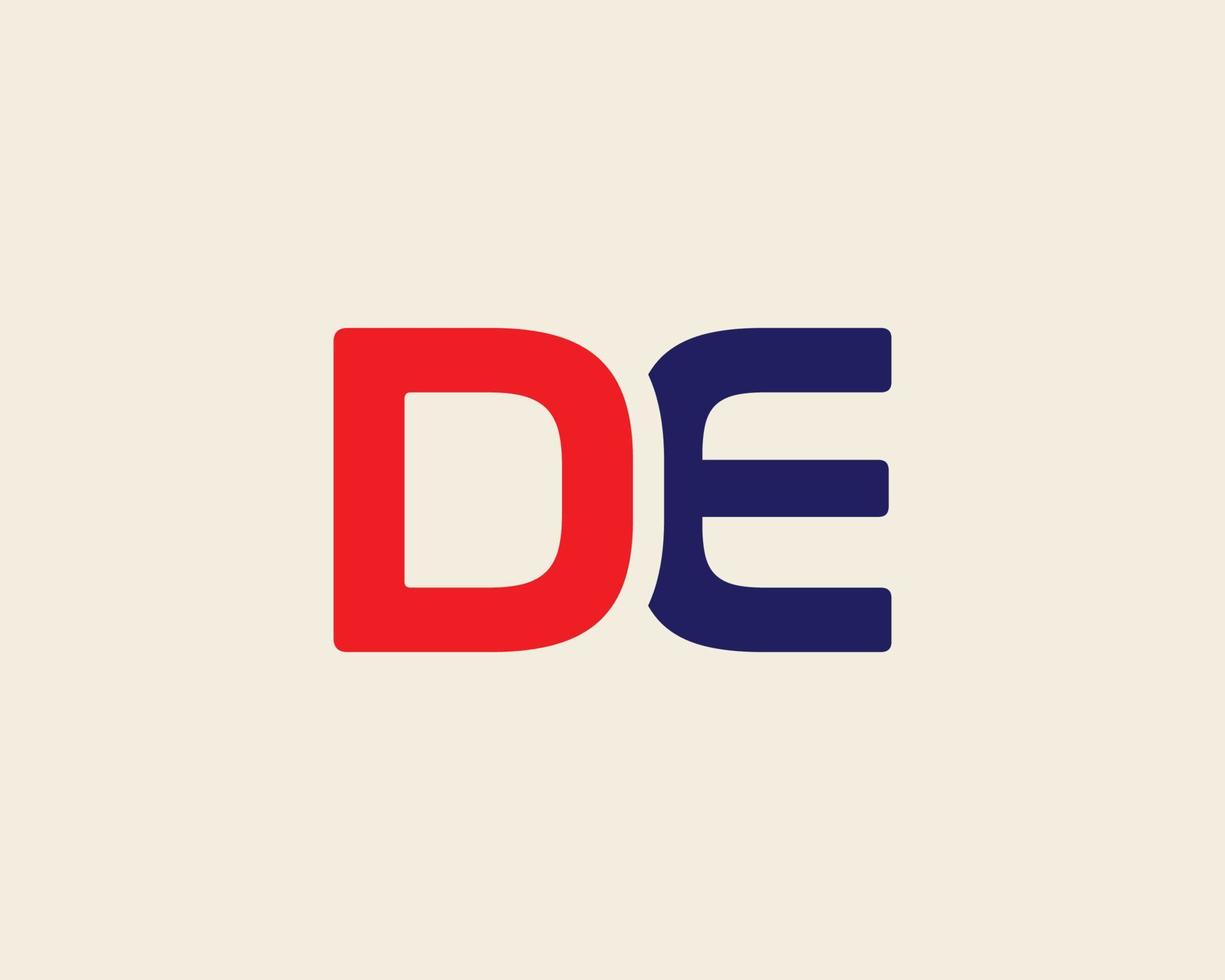 DE ED Logo design vector template