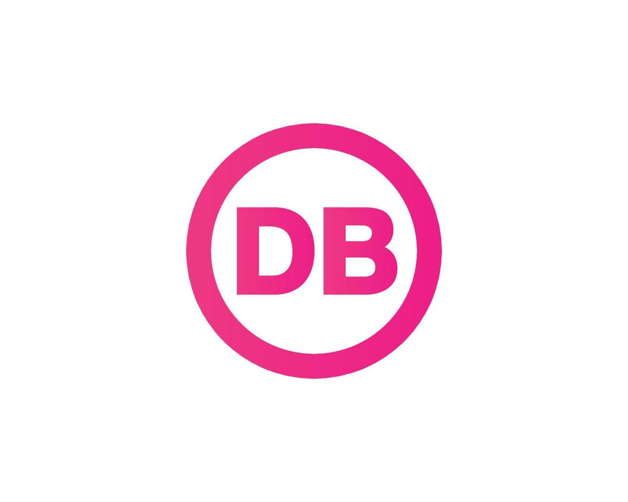 DB BD logo design vector template