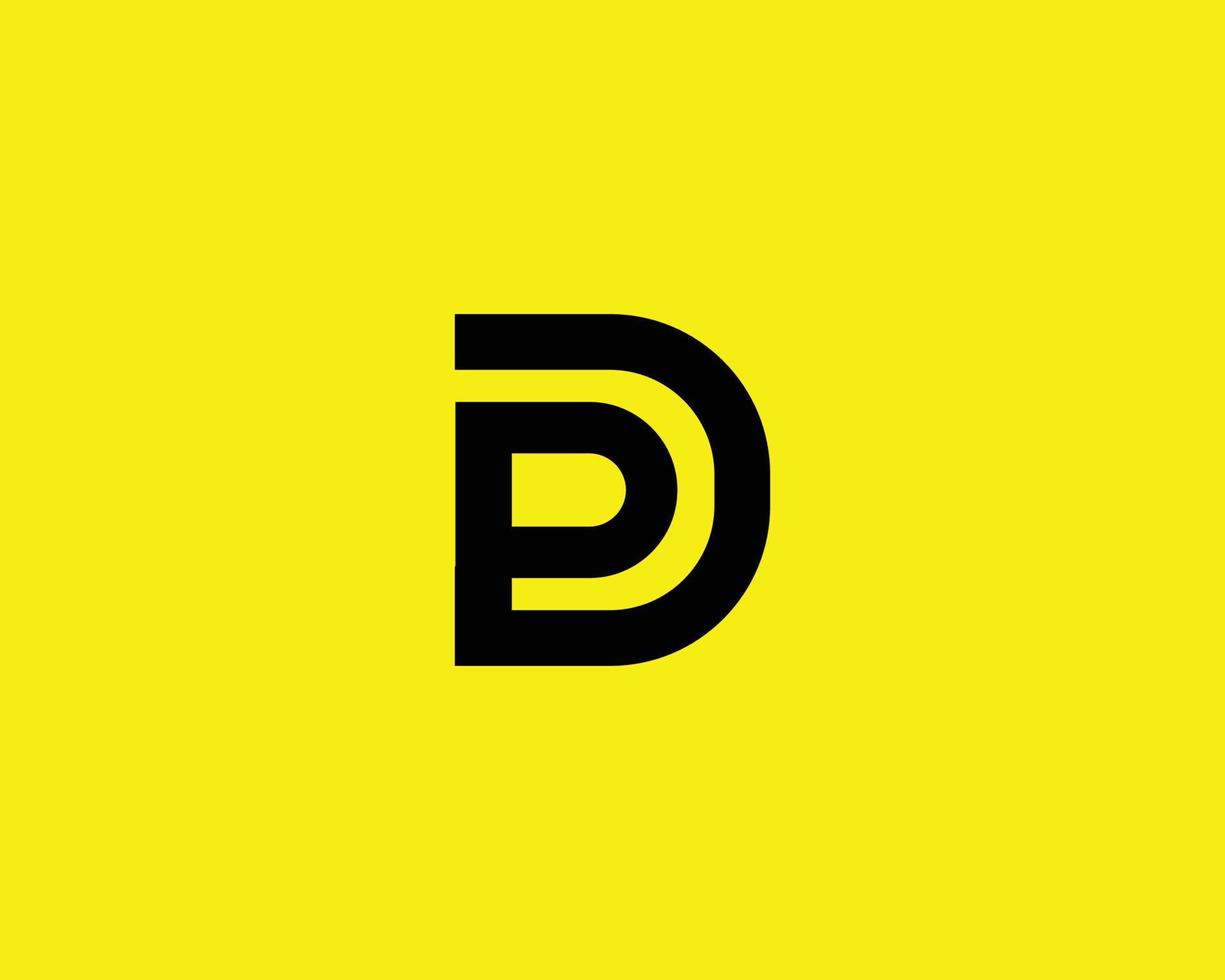 plantilla de vector de diseño de logotipo dp pd