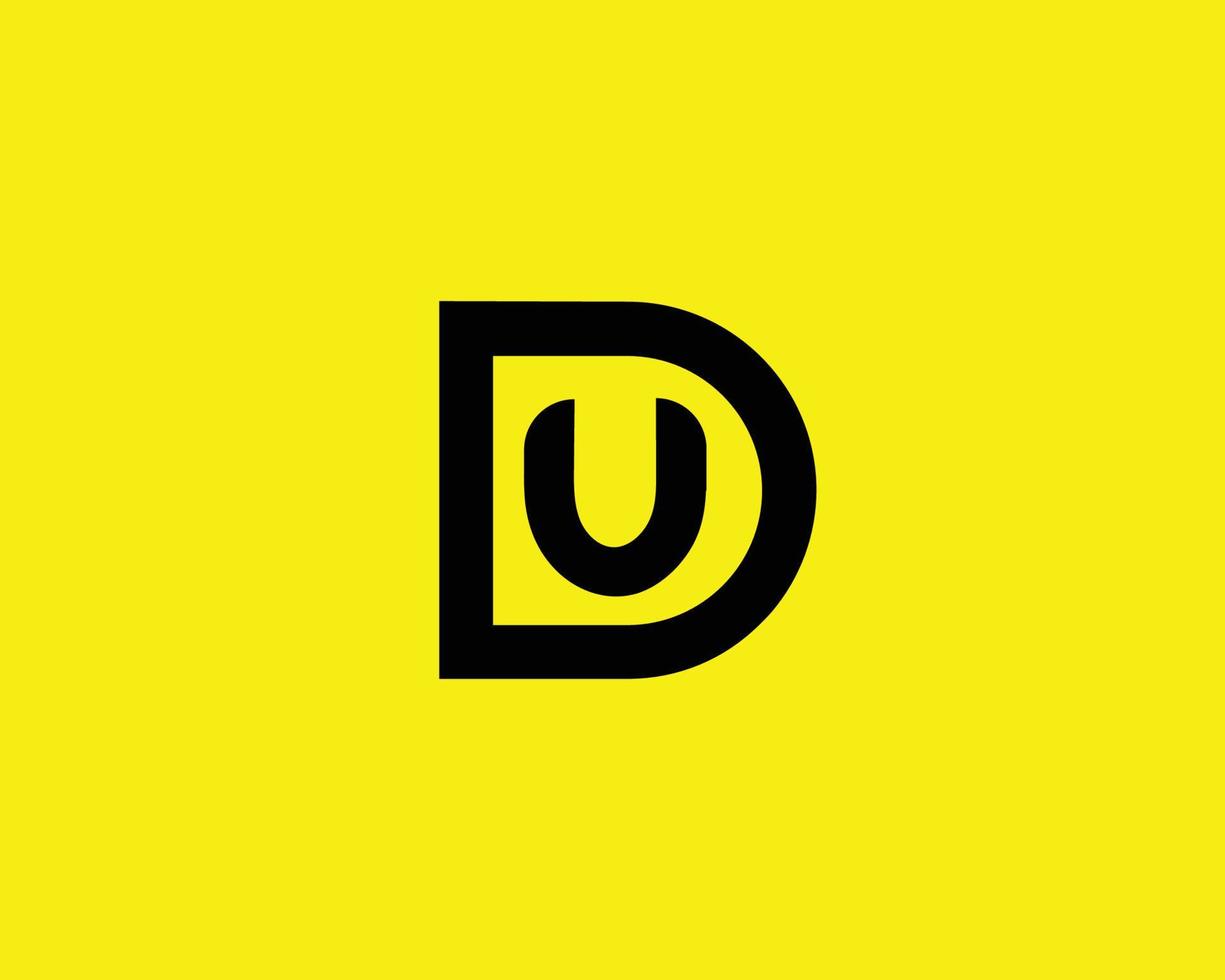 DU UD Logo design vector template