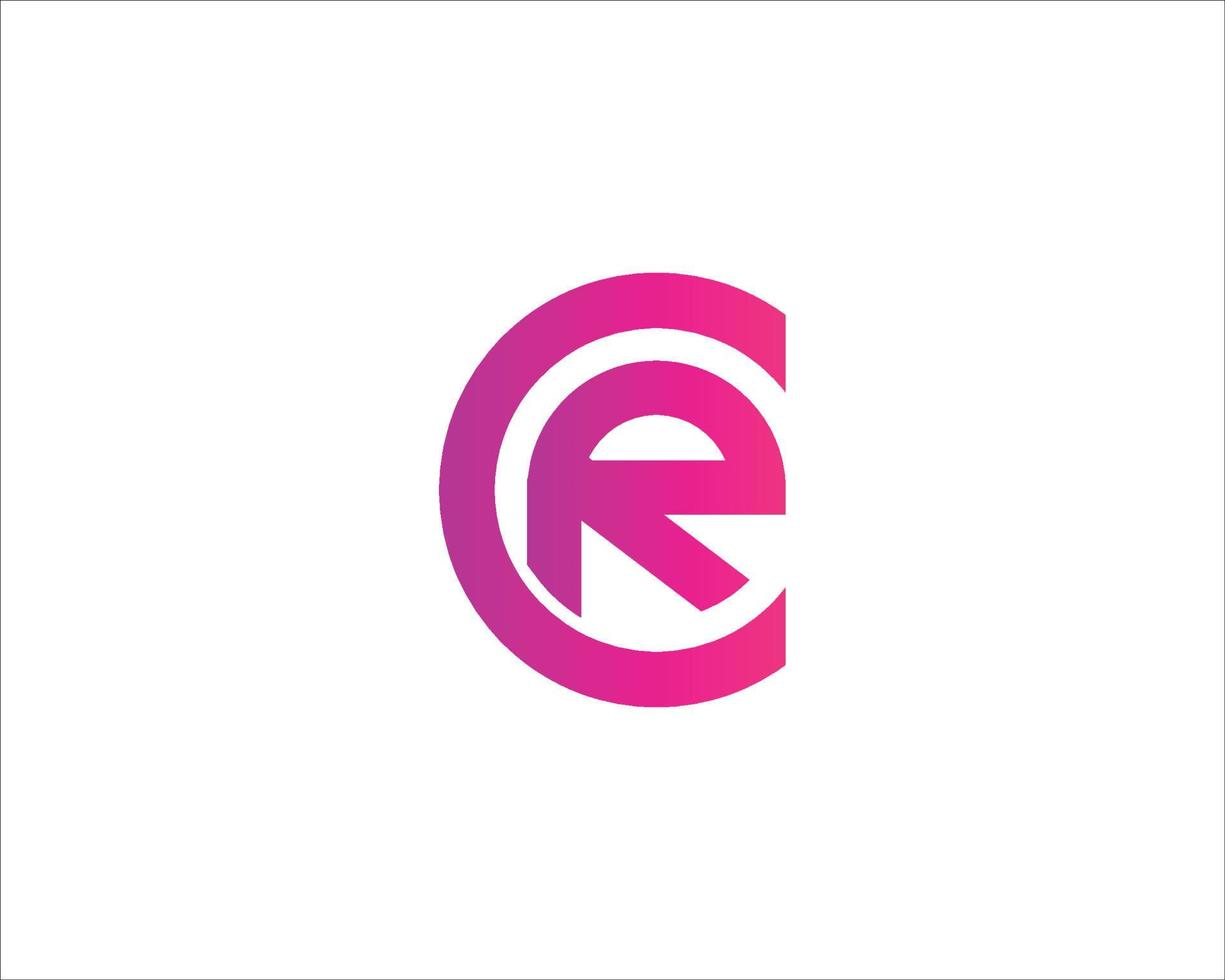 CR RC logo design vector template