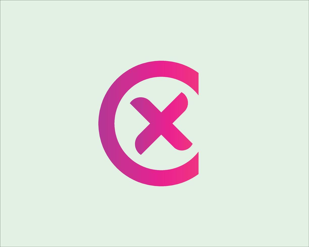 plantilla de vector de diseño de logotipo cx xc