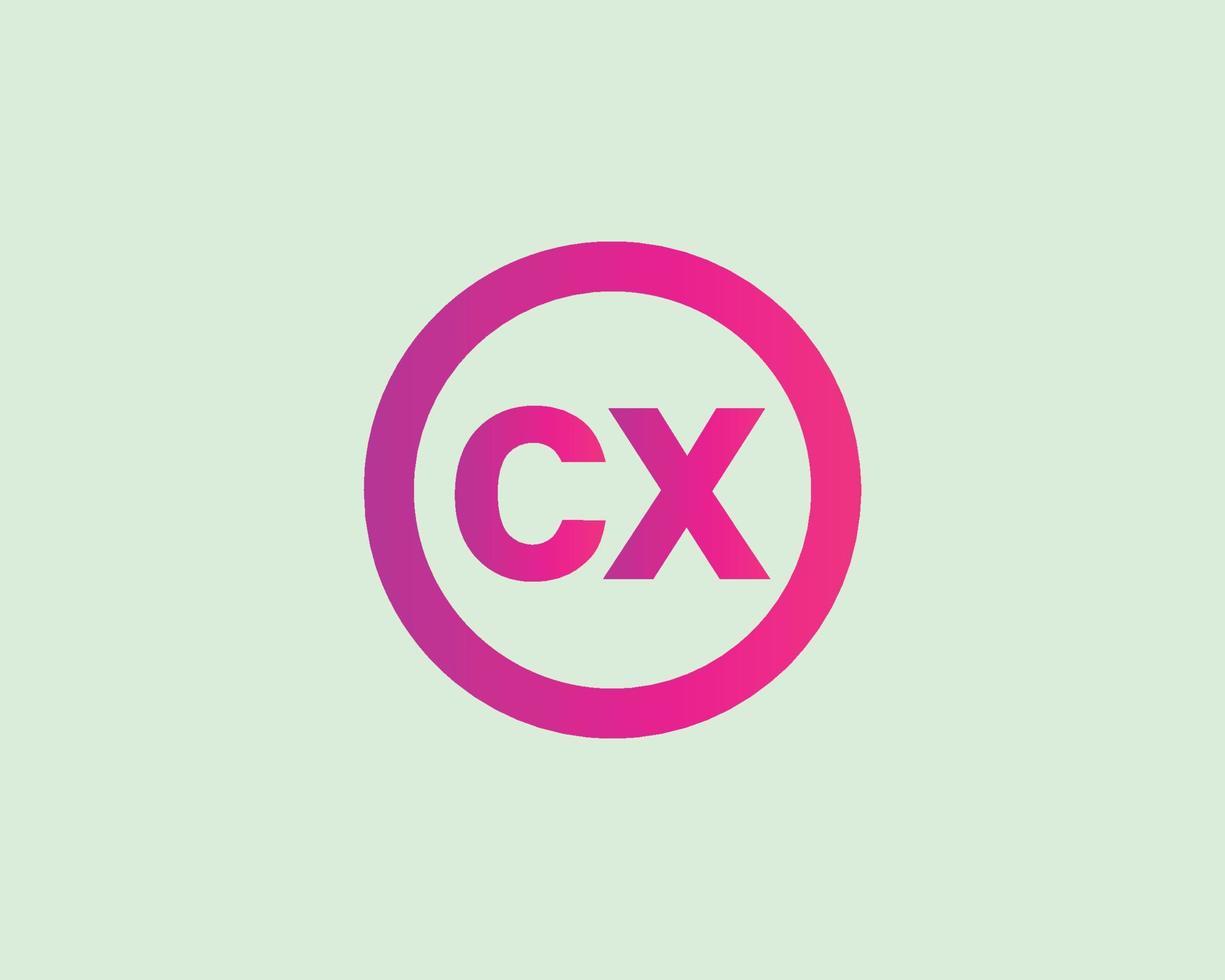 plantilla de vector de diseño de logotipo cx xc