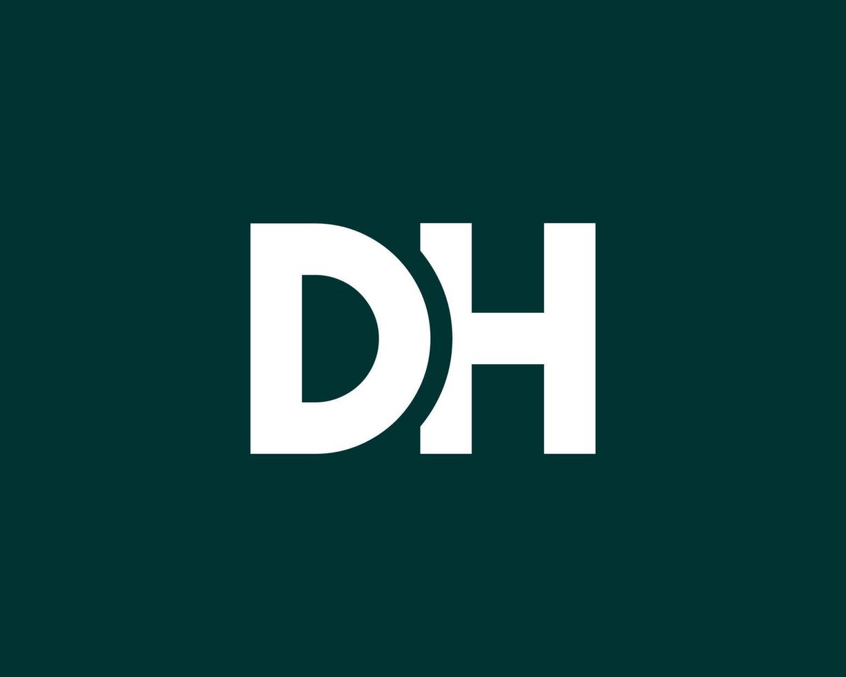 plantilla de vector de diseño de logotipo dh hd