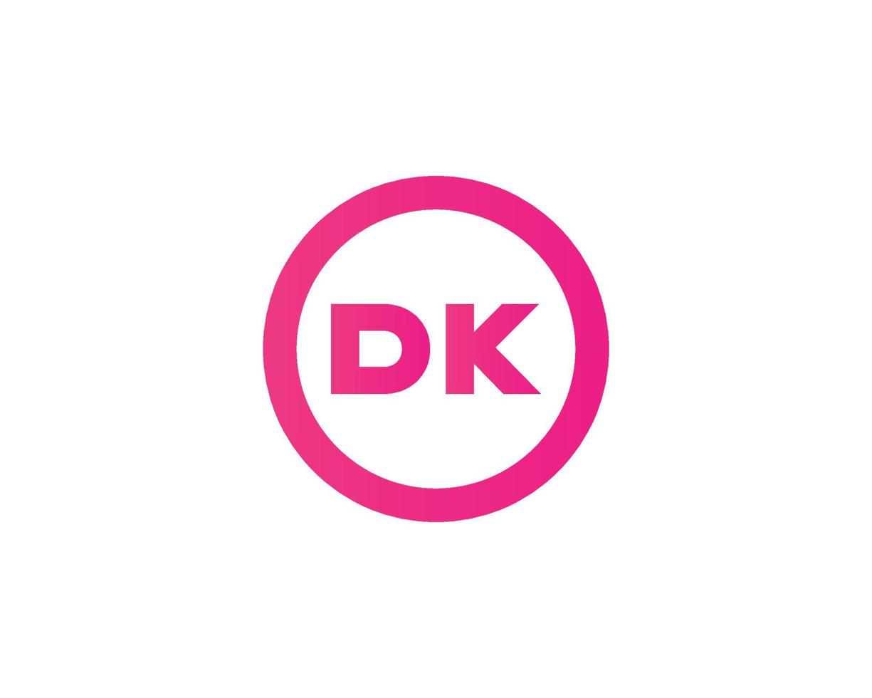 plantilla de vector de diseño de logotipo dk kd