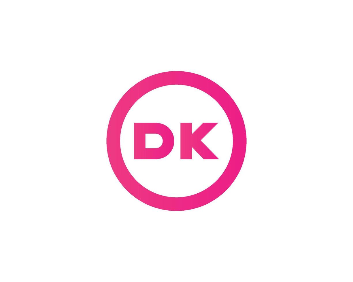 DK KD Logo design vector template