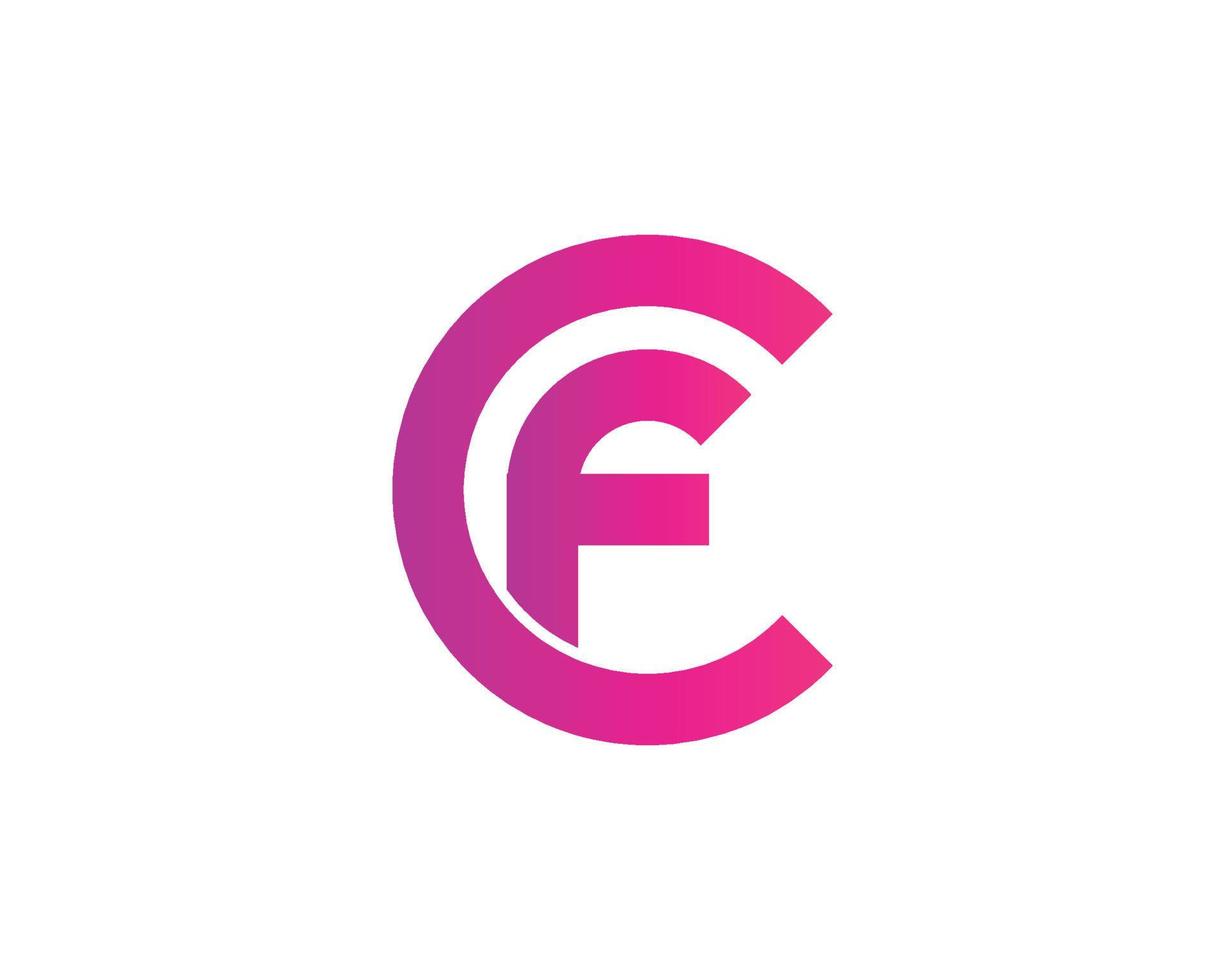 plantilla de vector de diseño de logotipo cf fc
