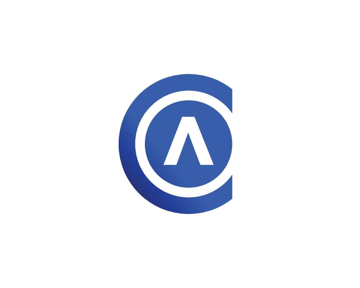 CA AC logo design vector template