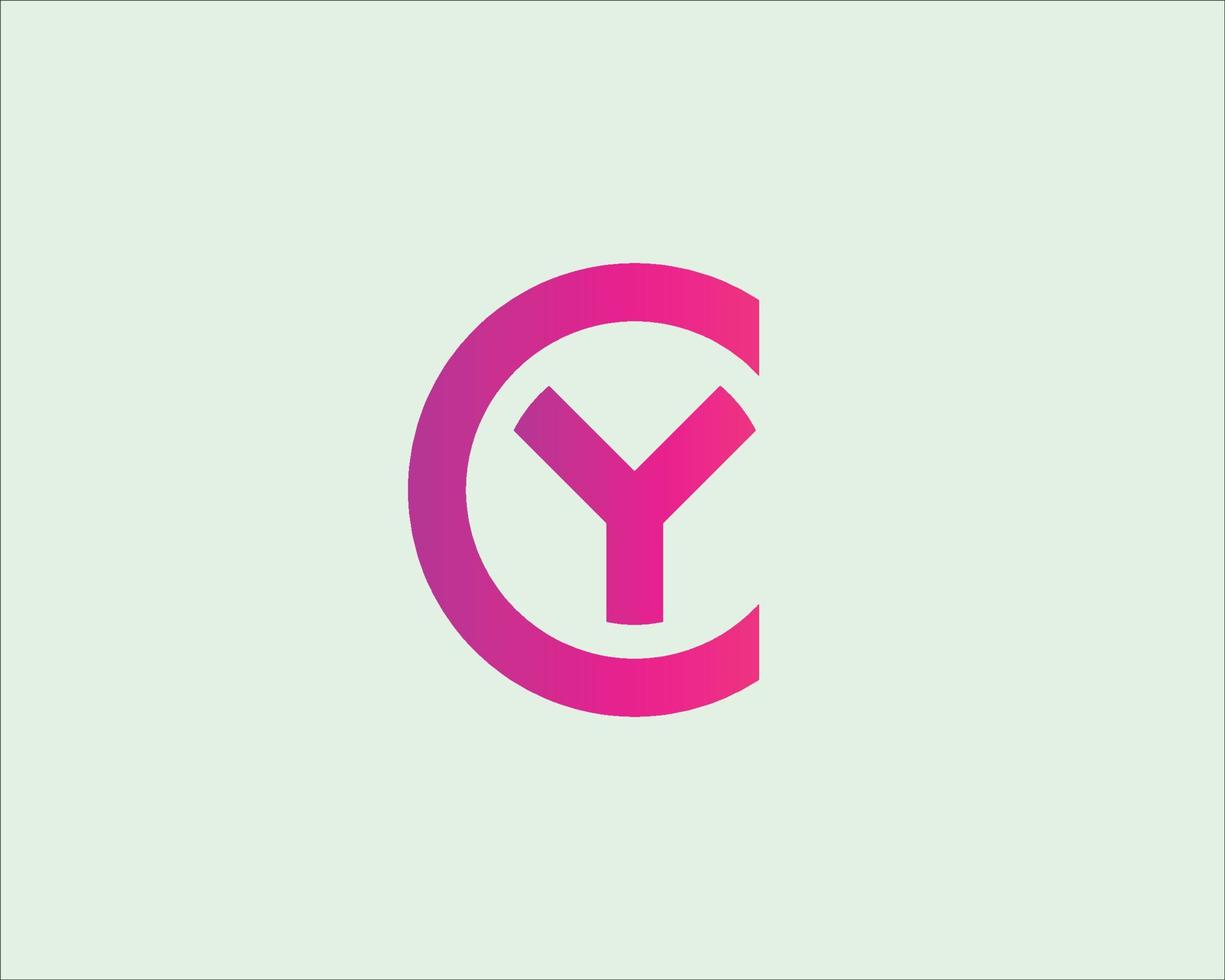 CY YC Logo design vector template