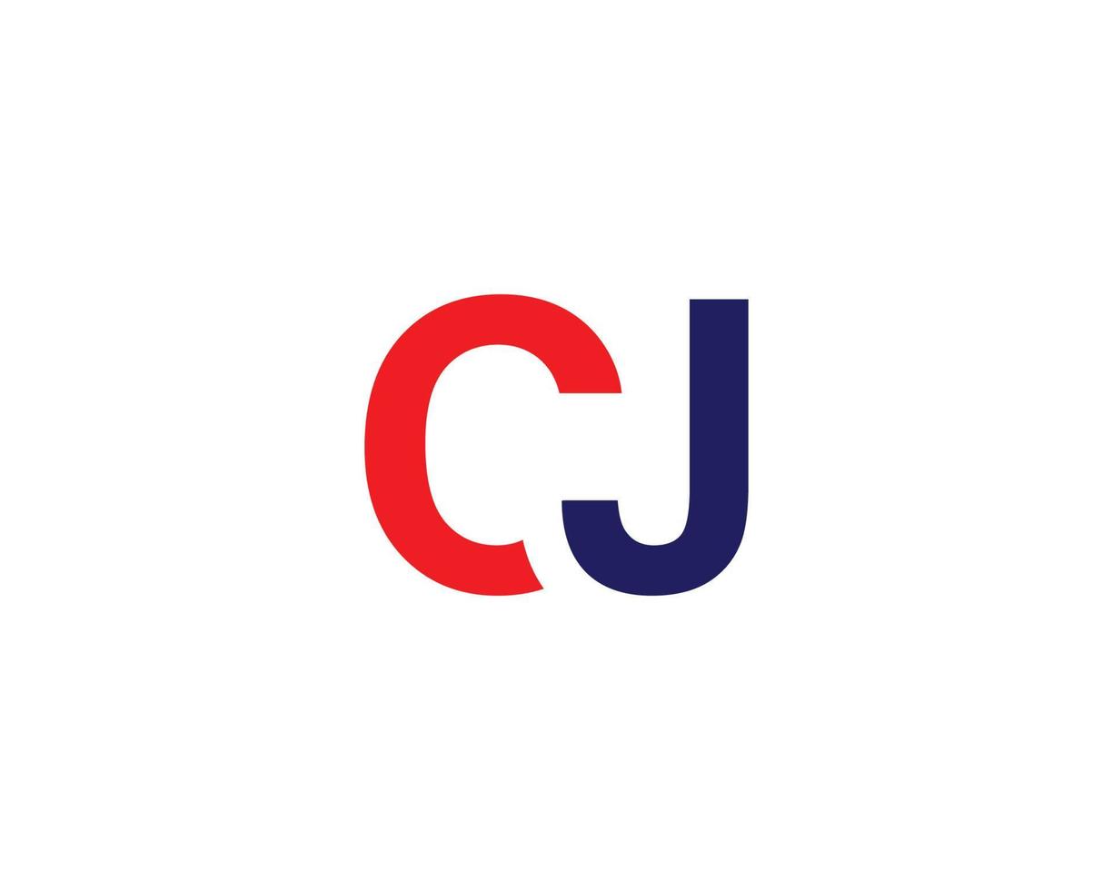 plantilla de vector de diseño de logotipo cj jc