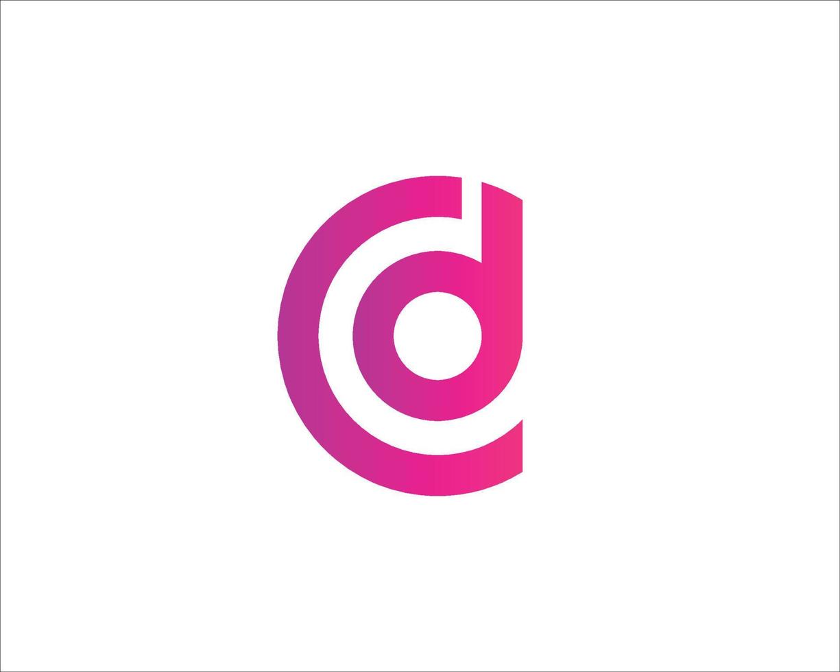 CD DC logo design vector template