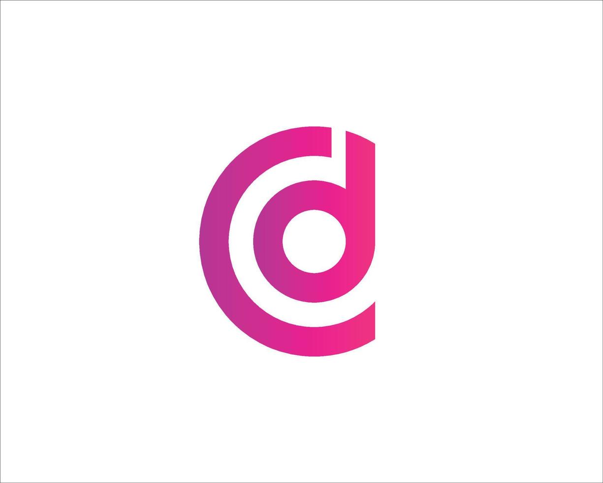 plantilla de vector de diseño de logotipo de cd dc