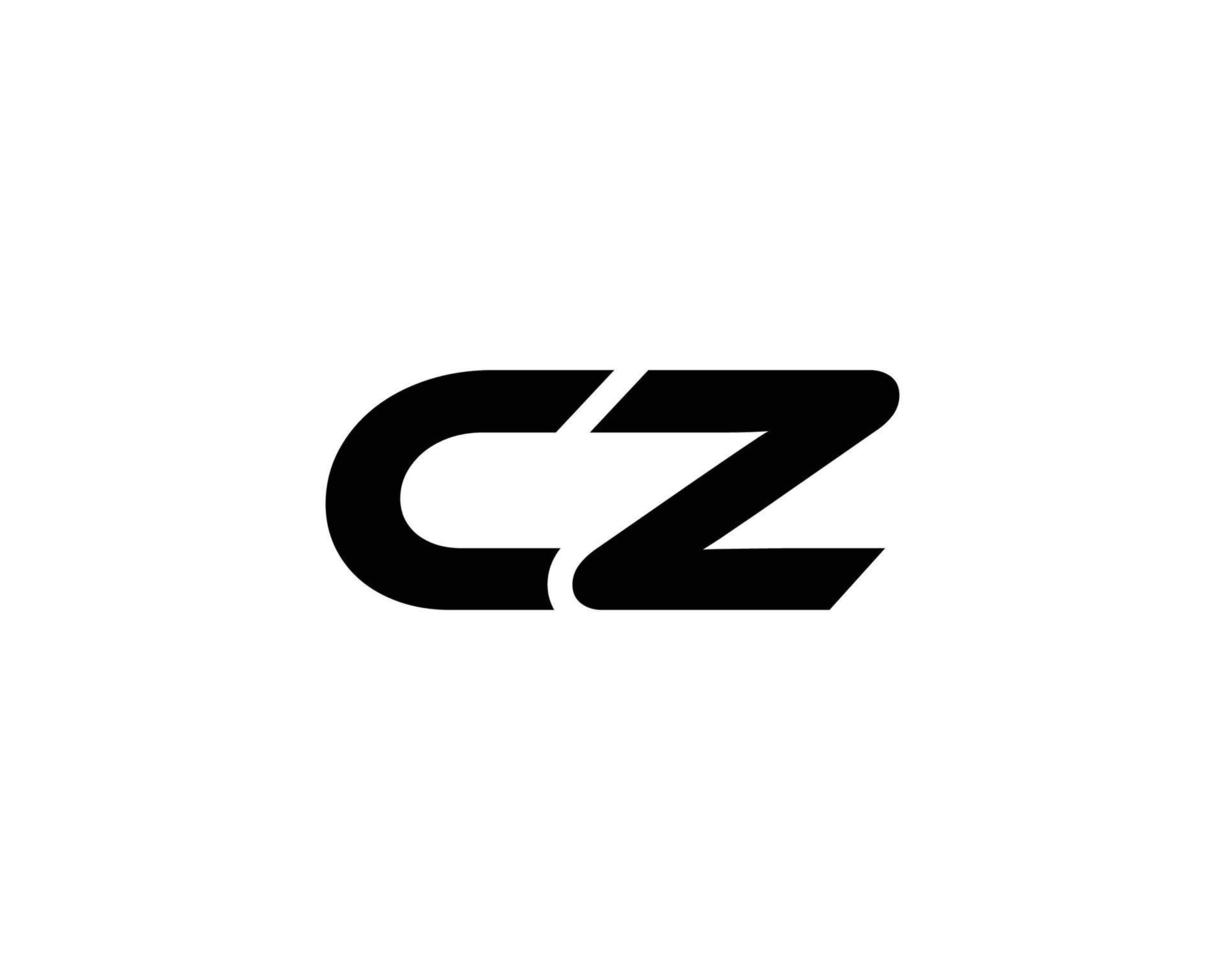 plantilla de vector de diseño de logotipo cz zc