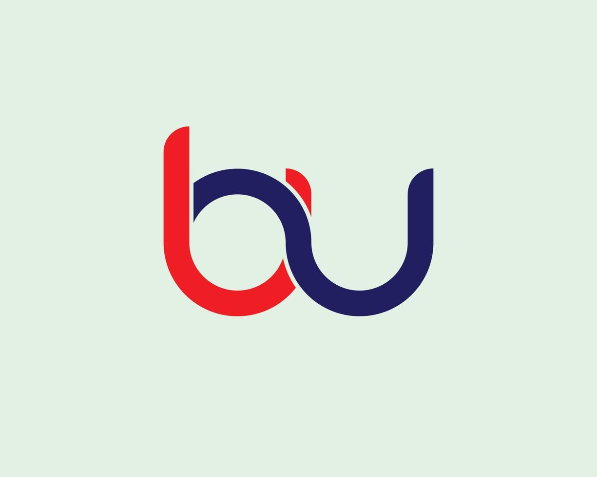 plantilla de vector de diseño de logotipo bu ub