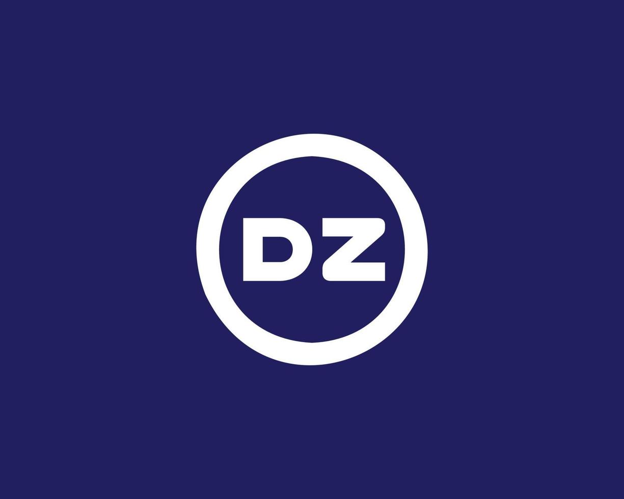 DZ ZD logo design vector template